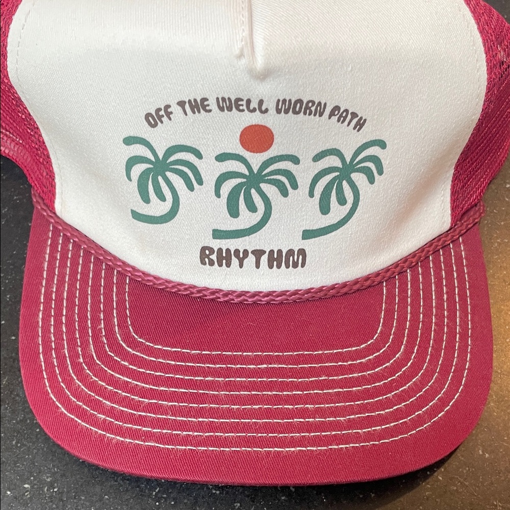 Rhythm Trucker Hat with Palm Graphic